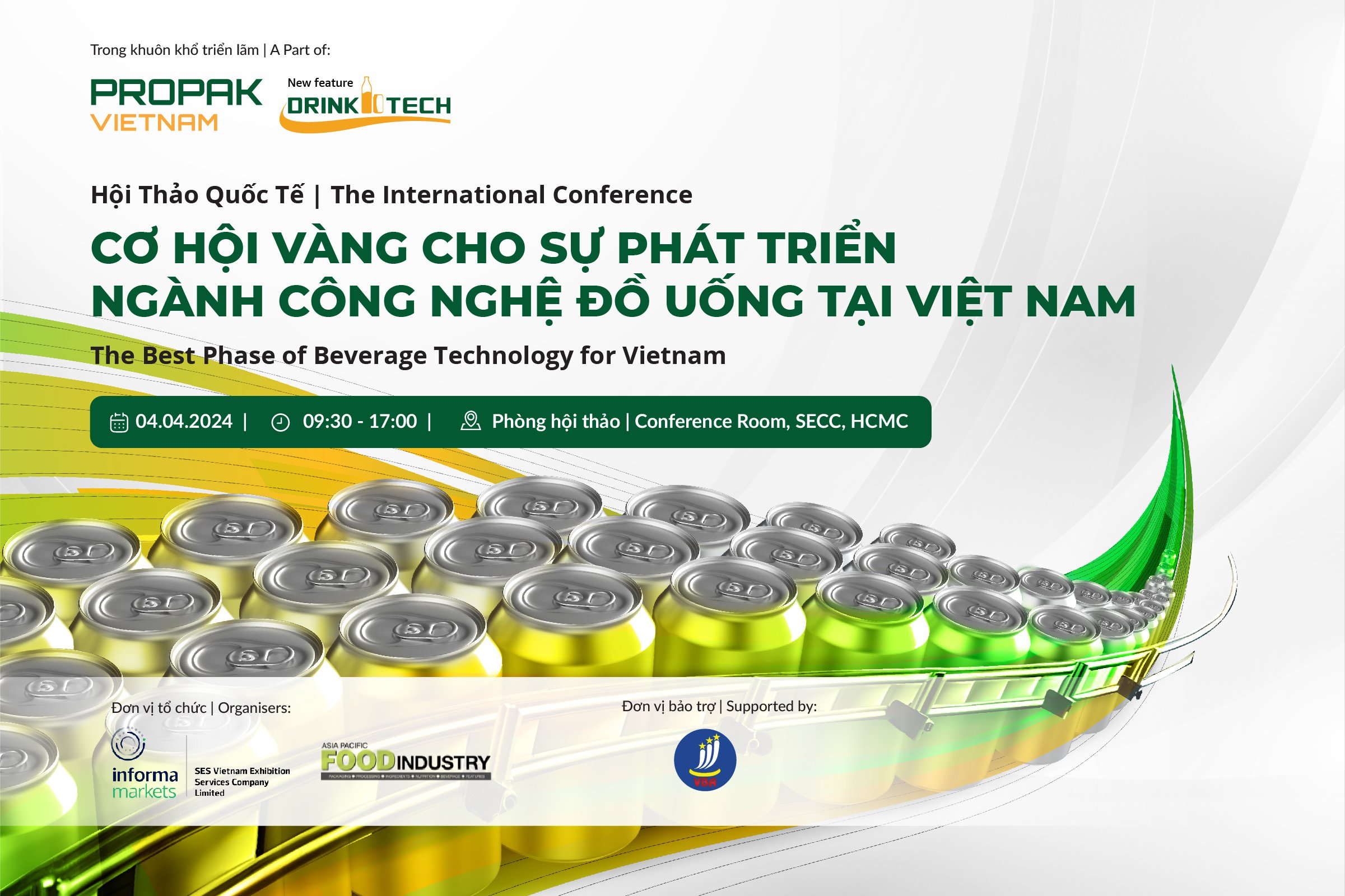 Hội Thảo Quốc Tế:  Cơ hội Vàng cho sự phát triển ngành công nghệ đồ uống tại Việt Nam